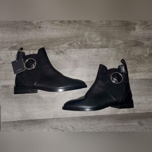 Zara black ankle boots, brands new, still with tags, never worn